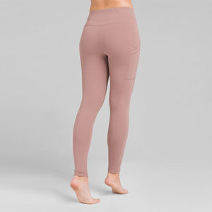 Leggings de Cintura Alta sin Costuras, Térmicos, Casuales, Color Verde Sólido, Elásticos, Transpirables, Tejidos, para Mujer - Product Image 2