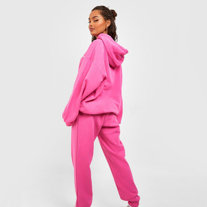 Conjunto Deportivo de Invierno para Mujer, Talla Grande, con Capucha, Diseño Sólido, Transpirable, de Secado Rápido, con Estampado, de Forro Polar - Product Image 2