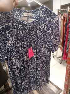 Chemise de luxe à imprimé étoiles abstrait, col en V, élégante, vert sarcelle profond, manches ballon dorées, haut décontracté sophistiqué pour femme, printemps-été - Product Image 3