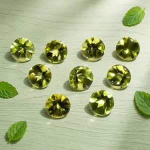 Pierre de péridot verte naturelle de haute qualité 10 mm - Pierre précieuse facettée de luxe AAA pour bijoux personnalisés DIY, articles pour colliers 4 mm - Product Image 5