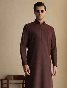Costume Shalwar Kameez décontracté pour homme, fabrication professionnelle, ensemble 2 pièces à manches longues avec boutons, style traditionnel - Product Image 5