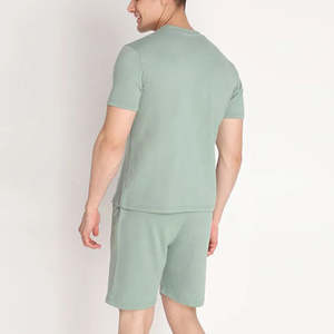 High Quality Cotton Embroidered T-Shirts Custom Logo Boys Summer Jogger Tracksuit Sweatsuit <b>Set</b> Print Sweat Track Suit Shorts - Product Image 5