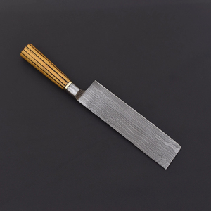 Cuchillo de Cocina Multifuncional Burraq OEM, Hecho a Mano, de Acero de Damasco, Grado Industrial y para Bricolaje, con Funda de Cuero, para Uso en la Cocina - Product Image 6