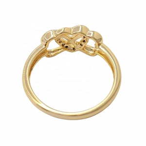 Bague de fiançailles pour femme en argent sterling plaqué or poli, sur mesure, classique, avec zircone sertie pavé, 4 couches de plaqué fantaisie - Product Image 6