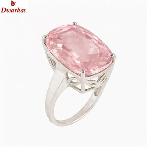 แหวนเงินแท้ 925 ประดับพลอยโทแพซสีชมพู งานแฮนด์เมดสำหรับผู้ชาย พลอยธรรมชาติเจียระไน - Product Image 1