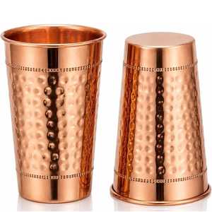 Juego de Tazas de Cobre Martillado para Moscow Mule de Skies Traders, con Pajitas Metálicas, Medidor y Soporte, Ecológico, de Gran Capacidad, para Bar - Product Image 2