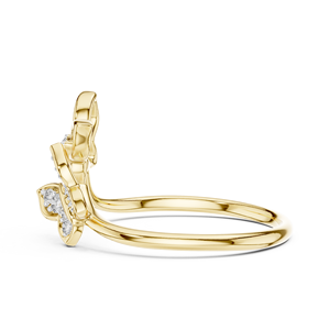 แหวนเพชรเพาะเลี้ยงทรงผีเสื้อ 18K ทองคำขาว สำหรับงานหมั้น งานแต่งงาน งานเลี้ยง วันวาเลนไทน์ ของขวัญ ใช้ในชีวิตประจำวัน สำหรับผู้หญิง - Product Image 2