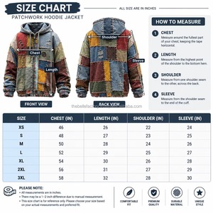 Chaqueta de Mezclilla con Capucha para Hombre, Multicolor, Estilo Vintage, Desgastada, con Cierre de Cremallera y Bordes Deshilachados - Product Image 2