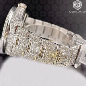 Charm Jewells Stainless Steel Diamond <b>Watch</b> Tonneau Analog Dial Sapphire Crystal Luxury Fashion Unisex Butterfly Clasp - Product Image 2