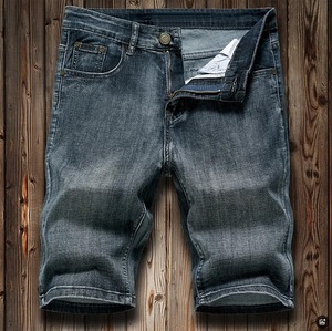 Summer Shorts <b>Jeans</b> <b>Men</b> Denim Pants Stretch Dark Blue Fashion Design <b>Men's</b> <b>Jeans</b> Slim Sum mer Cotton Breathable Lightweight - Product Image 5