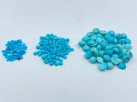 Batu Permata Turquoise Persia Alami Dipanaskan Bentuk Cabochon, Kualitas Unggul Langka, Potongan Brilian, Bersertifikat Pihak Ketiga, Berbagai Ukuran