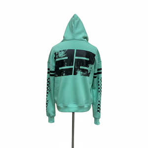 Sudadera con capucha unisex de algodón turquesa de felpa francesa RAILY FOR HELP de alta calidad para hombre, informal, para otoño - Product Image 2
