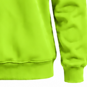 Lime Green <b>Women</b> Mock Neck Sweatshirt <b>Long</b> Sleeve Oversized Pullover Fleece High Collar Casual Winter Streetwear Fashion <b>Jumper</b> - Product Image 6
