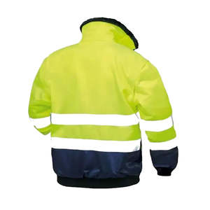 Combinaison de pluie fluorescente jaune néon imperméable, gilet de sécurité industriel haute visibilité, vêtements de travail réfléchissants, équipement de protection contre la pluie - Product Image 5