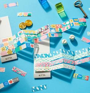 KING JIM KITTA Jabara เทปวาชิแบบพับได้ 28 ลาย เทปปิดบังแบบมีรูพรุน ขนาดกะทัดรัดเท่าการ์ด สำหรับตกแต่ง (KITTA) - Product Image 3