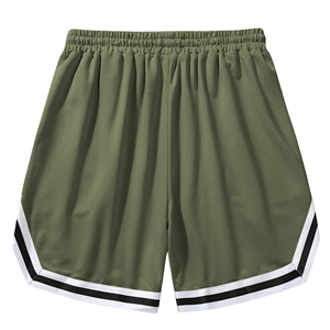 Shorts de basketball en mesh respirant pour hommes, avec logo personnalisé, entrejambe de 5 pouces, poids lourd, avec poches – Vente en gros - Product Image 2