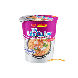 Fideos instantáneos MILIKET "Cù Lao" con sabor a Tom Yum en taza de 65 g para HORECA - Product Image 1