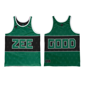 Maillot de basket-ball personnalisé brodé avec impression numérique par sublimation, en maille polyester, pour jeunes, réversible, sans manches - Product Image 2