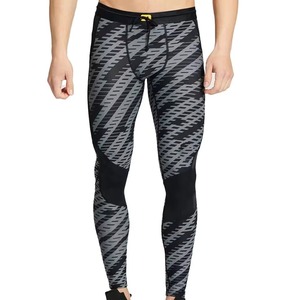 กางเกงเลกกิ้งออกกำลังกายผู้ชายสั่งทำขายส่ง ผ้ายืดสแปนเด็กซ์/โพลีเอสเตอร์ ระบายอากาศ แห้งเร็ว เอวยางยืด สำหรับฟิตเนส วิ่ง และการฝึกซ้อม - Product Image 1