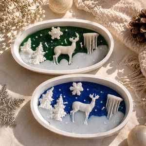 Handmade Christmas Decorative Scented <b>Candle</b> <b>Set</b> Winter Village Snow Scene Soy Wax Holiday <b>Gift</b> <b>Candle</b> for Christmas Home Decor - Product Image 4