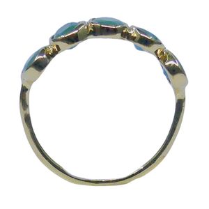 Wedding Wear 925 Sterling Silver Gold Plated Jewelry Emerald Gemstone Women Wear Classic <b>Couple</b> <b>Ring</b> - Product Image 3