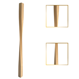 Barandales de Madera de Álamo Ajustables, Ecológicos, Duraderos y Económicos, Sin Acabado, para Escaleras - Product Image 1