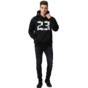 Vente en gros : Sweat à capuche Y2K d'hiver, personnalisé avec broderie chenille, effet délavé vintage, coupe oversize, épais, style streetwear, unisexe, en polaire - Product Image 4