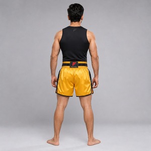 Comfortable Muay Thai shorts featuring breathable fabric flexible design and superior mobility for active <b>athletes</b> - Product Image 2