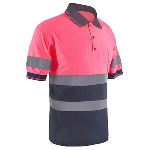 เสื้อโปโลสะท้อนแสงสำหรับผู้ชาย แขนสั้น เสื้อทำงานแบบมองเห็นได้ชัดเจน เหมาะสำหรับงานก่อสร้าง ชุดยูนิฟอร์มพนักงานรักษาความปลอดภัย - Product Image 1