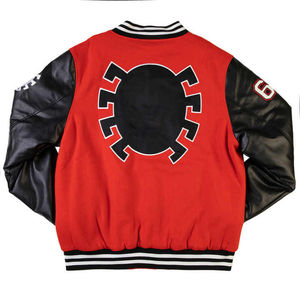 Veste de baseball vintage Varsity Letterman avec manches en cuir véritable et patchs brodés pour homme - Product Image 2
