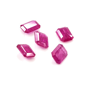 Rubis naturels non traités du Mozambique, octogones calibrés 5x7mm, pierres précieuses de rubis naturelles facettées pour la création de bijoux, prêtes à l'emploi - Product Image 5