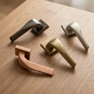 Manijas de puerta de embutir personalizadas, estilo antiguo, en acero inoxidable, negro grafito, CP, negro PVD, oro, oro rosa PVD, negro, OEM, ODM, marca privada, suministro a granel - Product Image 3