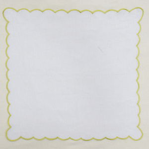 Serviette de table en lin de qualité supérieure avec bordure festonnée, bordure brodée, serviette de table pour dîner, décoration de table de mariage, serviettes en lin pour restaurant et hôtel - Product Image 6