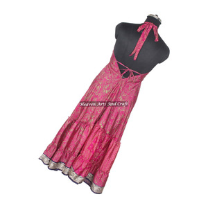 Bohemian New Slim Designer Clothing Vintage Sari Dresses <b>Ladies</b> Elegant Dinner <b>Gown</b> Sleeveless Evening <b>Gowns</b> Women's Dress - Product Image 2
