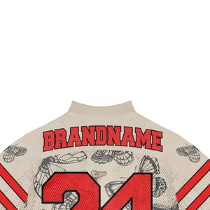 Maillot de football américain rétro personnalisé et brodé, manches courtes, personnalisable, à vendre - Product Image 5