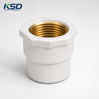 Adaptateur fileté en laiton haute pression certifié ISO CE PN16 pour soudure à solvant, raccord fileté U-PVC