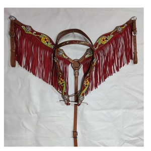 Venta caliente 100% cuero de vaca Headstall Set cuello de pecho mejor calidad ligero fabricante superior suministro para productos de caballo - Product Image 5