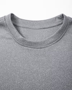 Men's Long Sleeve O-Neck T-Shirt Gray Regular Fit Casual Knitted Jersey Breathable Solid Color Regular Length Quick Dry 180g - Product Image 4
