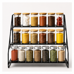 Rustic Farmhouse Metal <b>Kitchen</b> Organizer <b>Rack</b> with Three Tier Storage Shelf Paper Towel Holder and Countertop Display Stand - Product Image 6