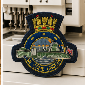 WE COME UNSEEN – Écusson en tissu à coudre, brodé de dentelle de haute qualité, design circulaire de luxe pour vêtements - Product Image 2