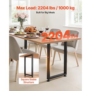 Gambe per Mobili in Acciaio Resistente 74 cm (A) x 45 cm (L), Design Modulare Quadrato, Facile Montaggio, Carico Massimo 1000 kg, Ideali per Arredamento Rustico/Country - Product Image 2