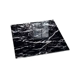 60x60 Glossy Black Gold đá cẩm thạch nhà sản xuất và xuất khẩu hoàn toàn đánh bóng tráng men đá cẩm thạch màu đen vàng tĩnh mạch sứ sàn gạch