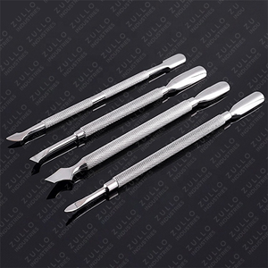 ชุดอุปกรณ์ดันหนังกำพร้าเล็บสแตนเลสสตีล 5 ชิ้น สีตามสั่ง ออกแบบเองได้ รับผลิตแบบ OEM ช้อนทำความสะอาดเล็บและกำจัดหนังกำพร้า - Product Image 3