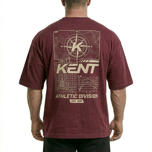 Camiseta Deportiva Extra Grande, Transpirable, de 240 GSM, 100% Algodón, Estilo Urbano, para Hombre y Mujer, Personalizable OEM - Product Image 3