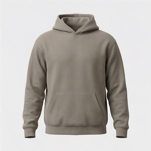 Sweat-shirt à capuche oversize en coton uni brodé, personnalisable avec impression, respirant, vente en gros, couleur personnalisée - Product Image 1