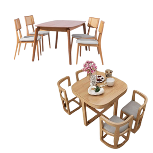 Juego de mesa de comedor de madera maciza Diseño simple de lujo para muebles de comedor y restaurante Fábrica directa - Product Image 5
