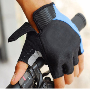 Gants de cyclisme demi-doigts en PU, respirants, en maille, unisexes, pour l'été - Product Image 5