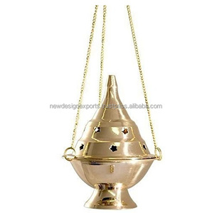Quemador de incienso colgante de latón, Loban quemador, para Bakhoor, Sambrani, Dhoop, Dani - Product Image 1