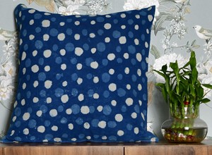 Housse de coussin en coton imprimé à la main en Inde pour canapé, tissu et couleur écologiques, housse de coussin artisanale. - Product Image 2