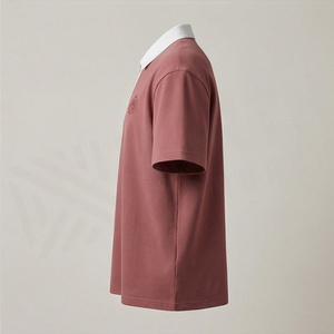 เสื้อโปโลผู้ชายแบบซิปครึ่งตัว ผ้าฝ้าย ไซส์ใหญ่ แขนสั้น สำหรับฤดูร้อน สไตล์สตรีทแวร์ลำลอง สีสันปรับแต่งได้ - Product Image 3